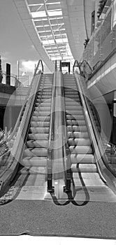 Eskalator in morning