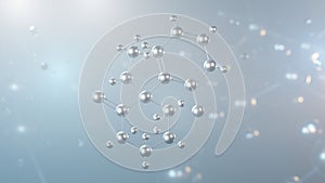 esketamine molecular structure, 3d model molecule, miscellaneous, structural chemical formula view from a microscope