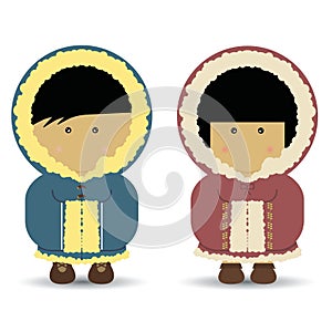 Eskimo / Inuit Boy & Girl