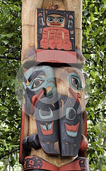 Eskimo totem pole photo