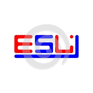 ESL letter logo creative design with vector graphic, ESL photo