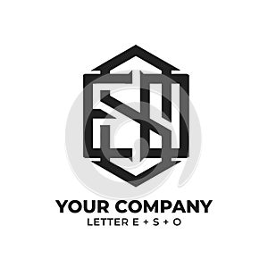 ESO letter initial icon logo design vector template photo