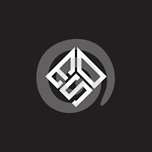 ESO letter logo design on black background. ESO creative initials letter logo concept. ESO letter design photo