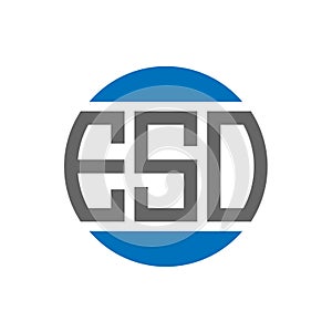 ESO letter logo design on white background. ESO creative initials circle logo concept. ESO letter design photo