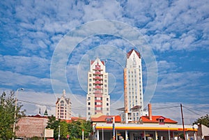 Eso twin towers in Lucenec town photo