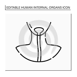 Esophagus line icon