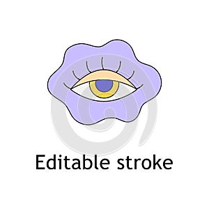 Esoteric eye evil sticker - isolated vector