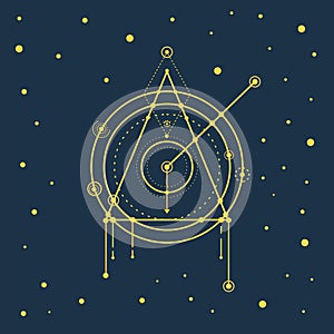 Esoteric sacred geomety vector on background