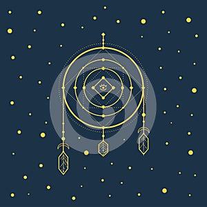 Esoteric sacred geomety vector on background