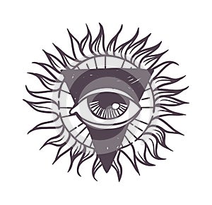 Esoteric symbol vector illustration.