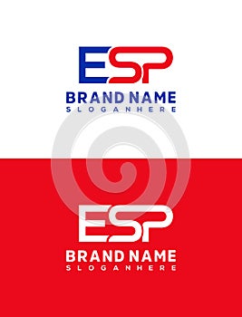 ESP Letter Logo Design Template, Creative Letter ES and P logo design