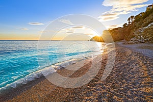 Esparrello beach playa in Villajoyosa of alicante photo