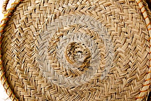 Esparto round handcraft basketry circle Spain photo