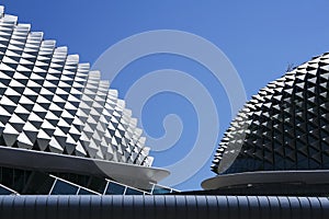 Esplanade theatre roof abstract singapore city