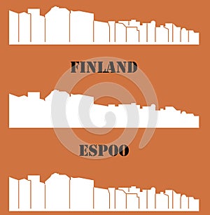 Espoo, Finland city silhouette
