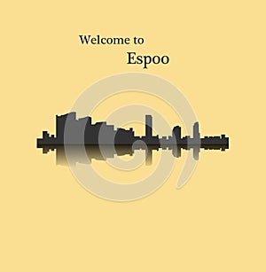 Espoo, Finland city silhouette