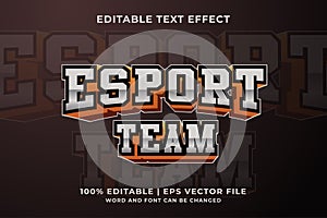 Esport Team Logo Text Effect Premium Vector