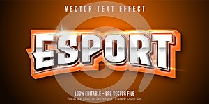 Esport text, sport style editable text effect