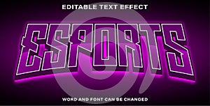 Esports editable text effect