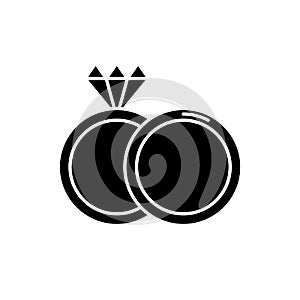 Espousal black icon, vector sign on isolated background. Espousal concept symbol, illustration photo
