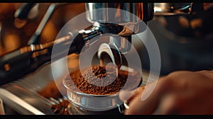 The espresso coffee machine.AI generated image