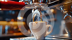 The espresso brewing process. AI generated