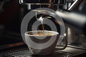 Espresso coffee machine cup. Generate Ai