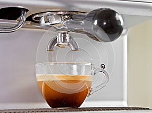 Espresso from coffee maker