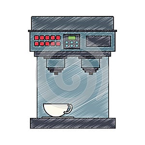 Espresso machine isolated scribble