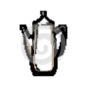 espresso percolator pot coffee game pixel art vector illustration