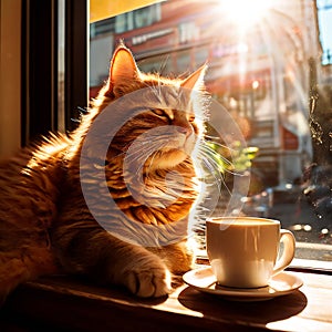 Espresso Whiskers: Sharing a Cup with Curious Kittens
