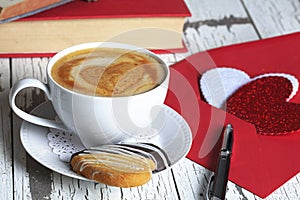 Espresso White Cup Valentine Card