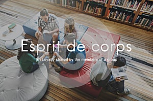 Esprit De Corps Group Loyalty People Graphic Concept