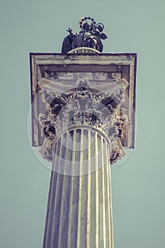 The Esquiline Obelisk at the Piazza dell`Esquilino square beside Saint Mary Major