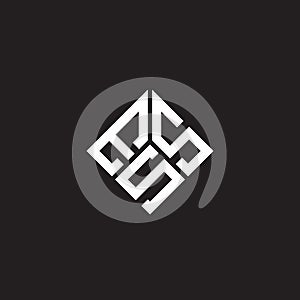 ESS letter logo design on black background. ESS creative initials letter logo concept. ESS letter design