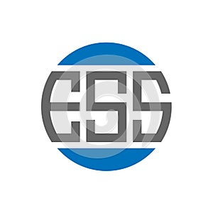 ESS letter logo design on white background. ESS creative initials circle logo concept.