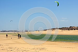 Essaouira beach in Morocco, Africa.