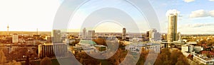 Essen cityskyline and landscape from the sky