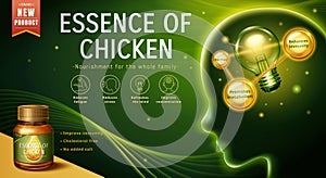Essence of chicken ad template