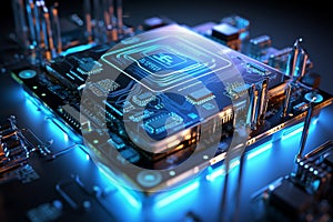 The essence of a highly advanced processor chip, a testament to the forefront of technological progress. Ai generated