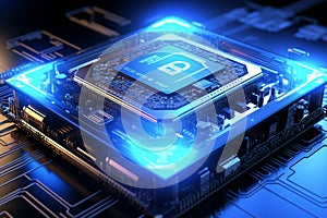 The essence of a highly advanced processor chip, a testament to the forefront of technological progress. Ai generated