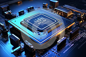 The essence of a highly advanced processor chip, a testament to the forefront of technological progress. Ai generated