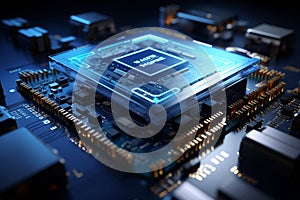 The essence of a highly advanced processor chip, a testament to the forefront of technological progress. Ai generated