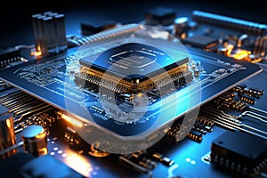 The essence of a highly advanced processor chip, a testament to the forefront of technological progress. Ai generated
