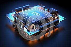 The essence of a highly advanced processor chip, a testament to the forefront of technological progress. Ai generated