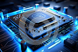 The essence of a highly advanced processor chip, a testament to the forefront of technological progress. Ai generated