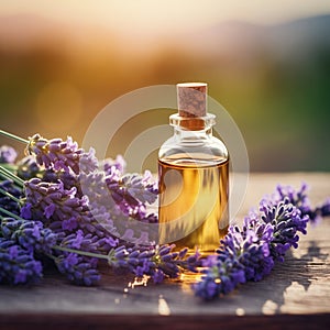 Essential Aromatic oil and lavender flowers 3