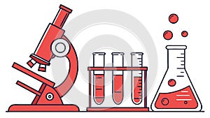Essential Chemistry Lab Tools for Experiments, vector design Generative AI