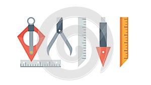 Essential Drafting and Measuring Tools Set, vector design Generative AI