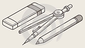 Essential Drafting Tools for Design, vector design Generative AI